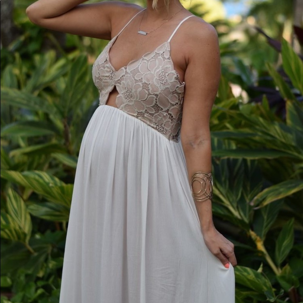 TULAROSA Bryce Maxi Dress, Pale Blush